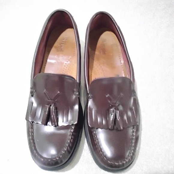 Men Wejuns Bass Brown Tassel Slip-on Leather Loafers Shelf/Rack Pull W.O.B. 10M main image 10